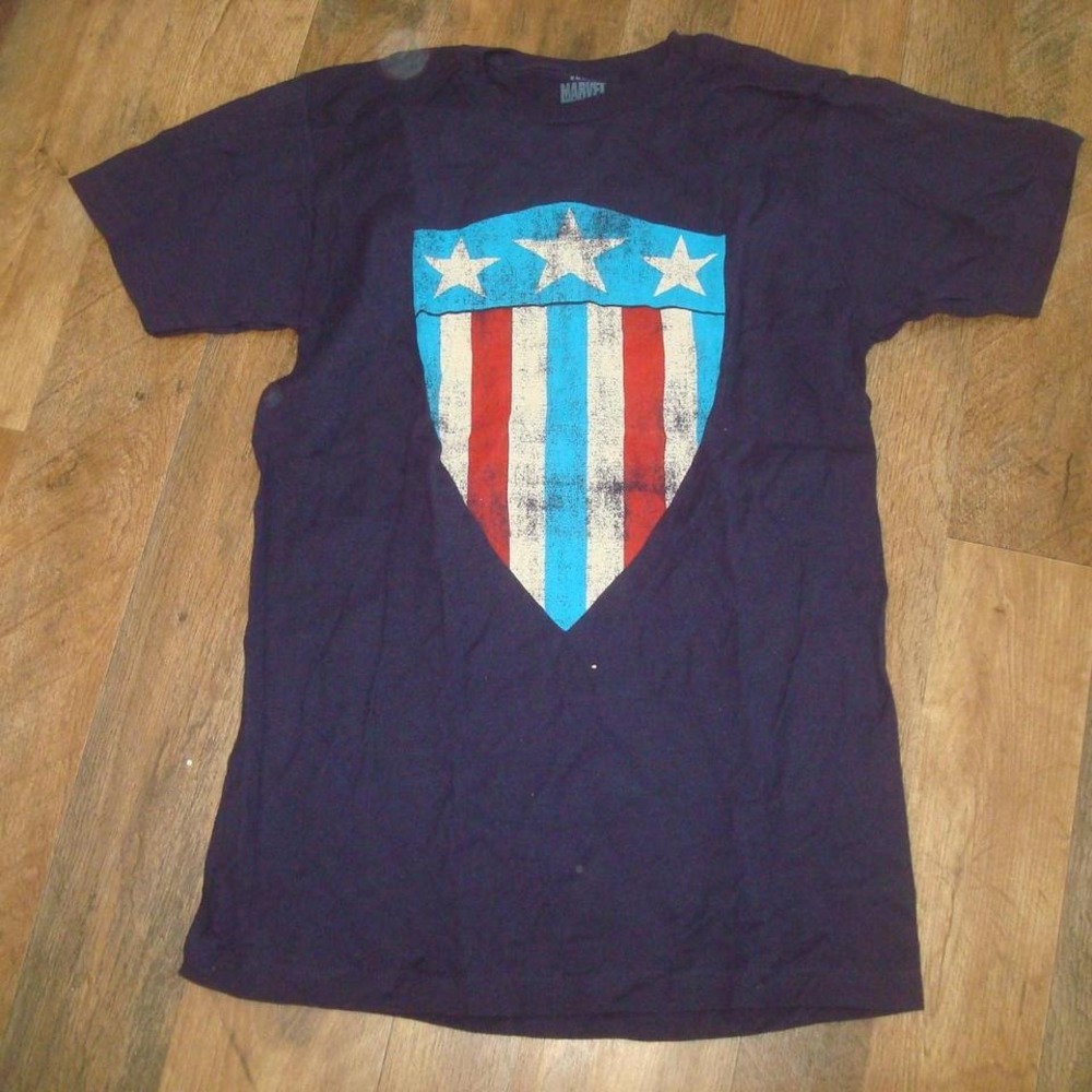 CAPTAIN AMERICA 2012 VINTAGE SHIRT 00S Y2K DEADSTOCK